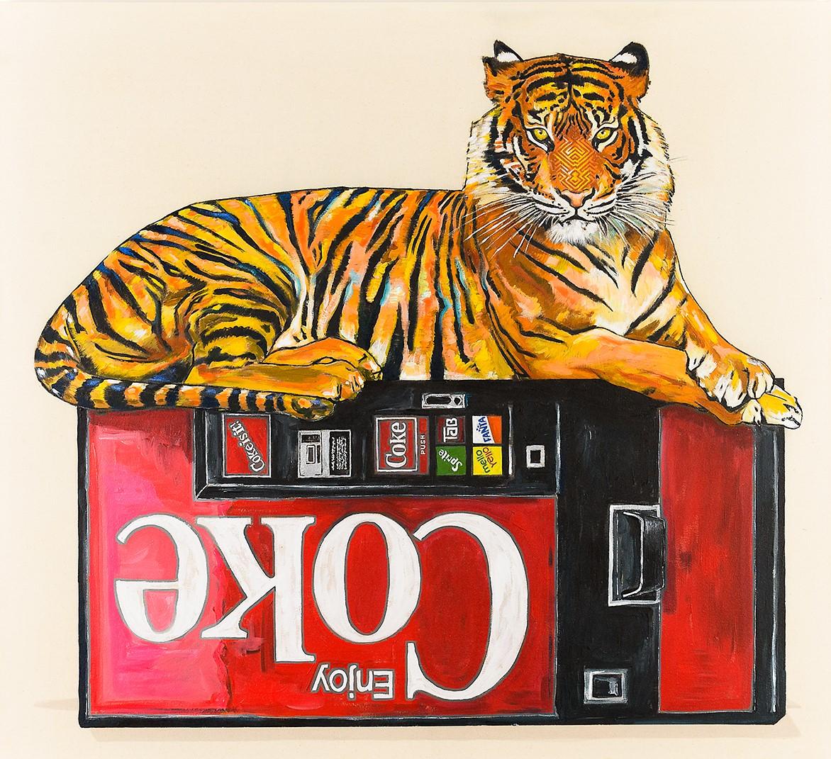 Electric Coffin Animal Painting – Tiger König