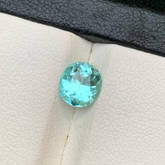 Electric Neon Blue Natural Tourmaline 1.34Carat Oval Cut Loose Gemstone for Ring