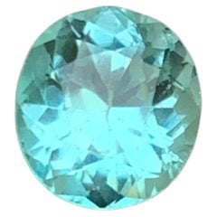 Electric Neon Blue Natural Tourmaline 1.34Carat Oval Cut Loose Gemstone for Ring