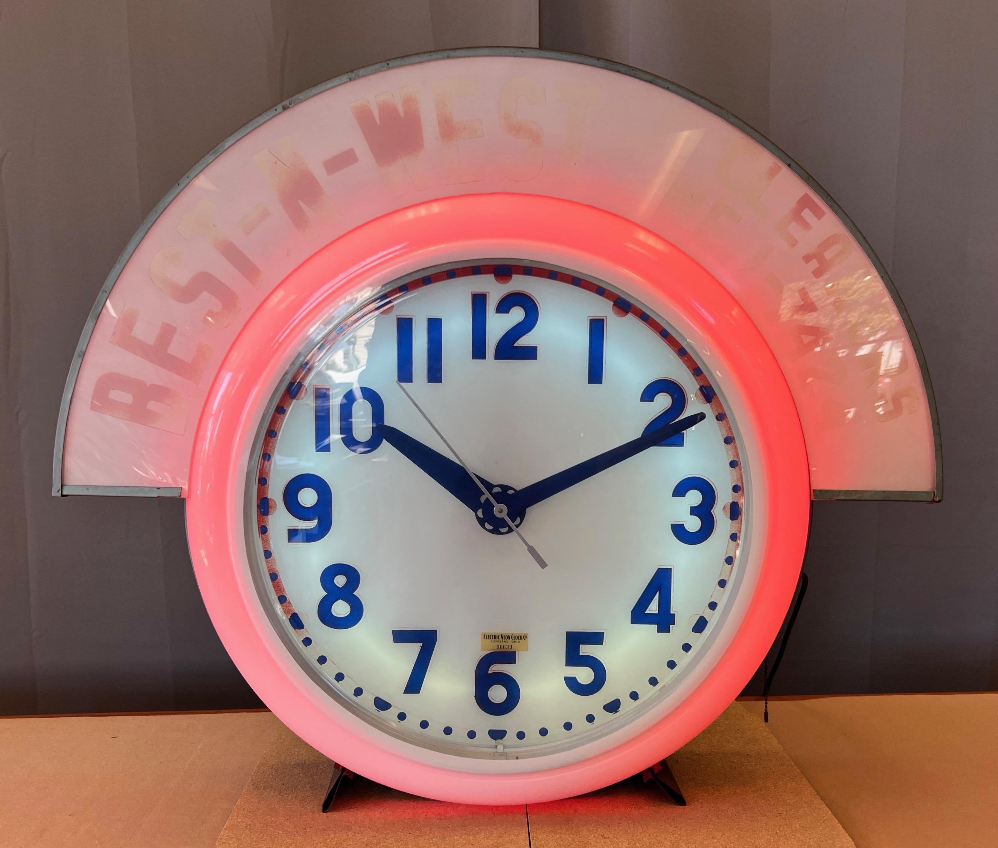 electric neon clock company serial numbers