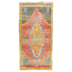 Electric Vintage Turkish Anatolian Scatter Rug