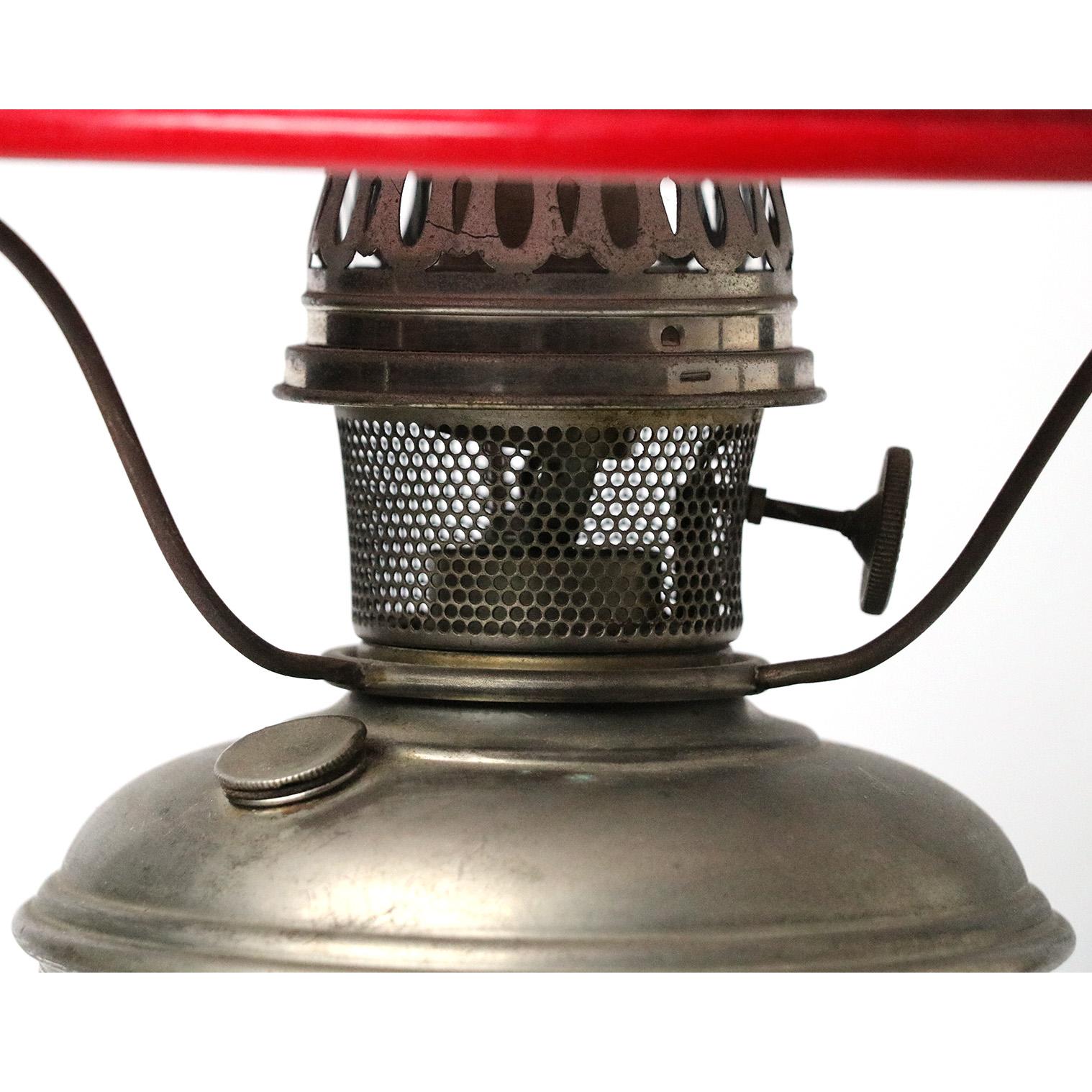 19th Century Electrified Kerosene Table Lamp For Sale