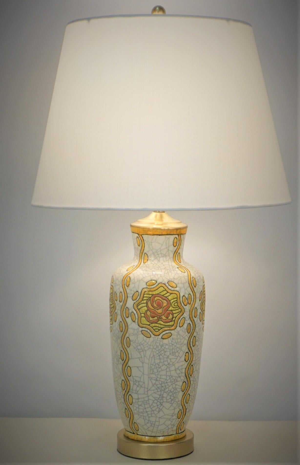 Lampe électrique vase Art Déco Keramis de Charles Catteau pour Boch en vente 1