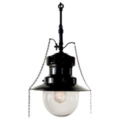Electrified Porcelain Gas Lamp