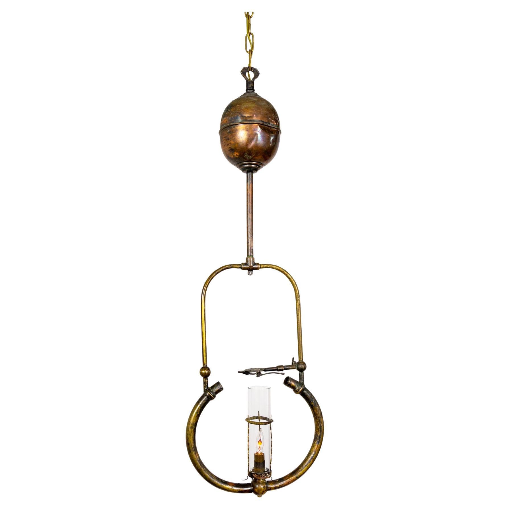 Electrified Pressure Gas Pendant Lamp  For Sale