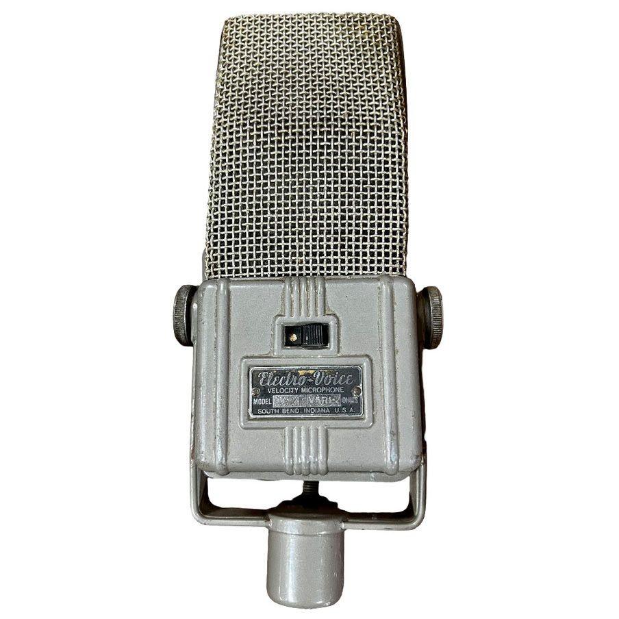 Rare in original box gorgeous vintage 1940 ELECTRO VOICE V3 STUDIO RIBBON MICROPHONE (low impedance/bi-directional) with XLR connecting cable and desk stand. This third-generation V3 mic has been kept in fine physical condition; the Original paint