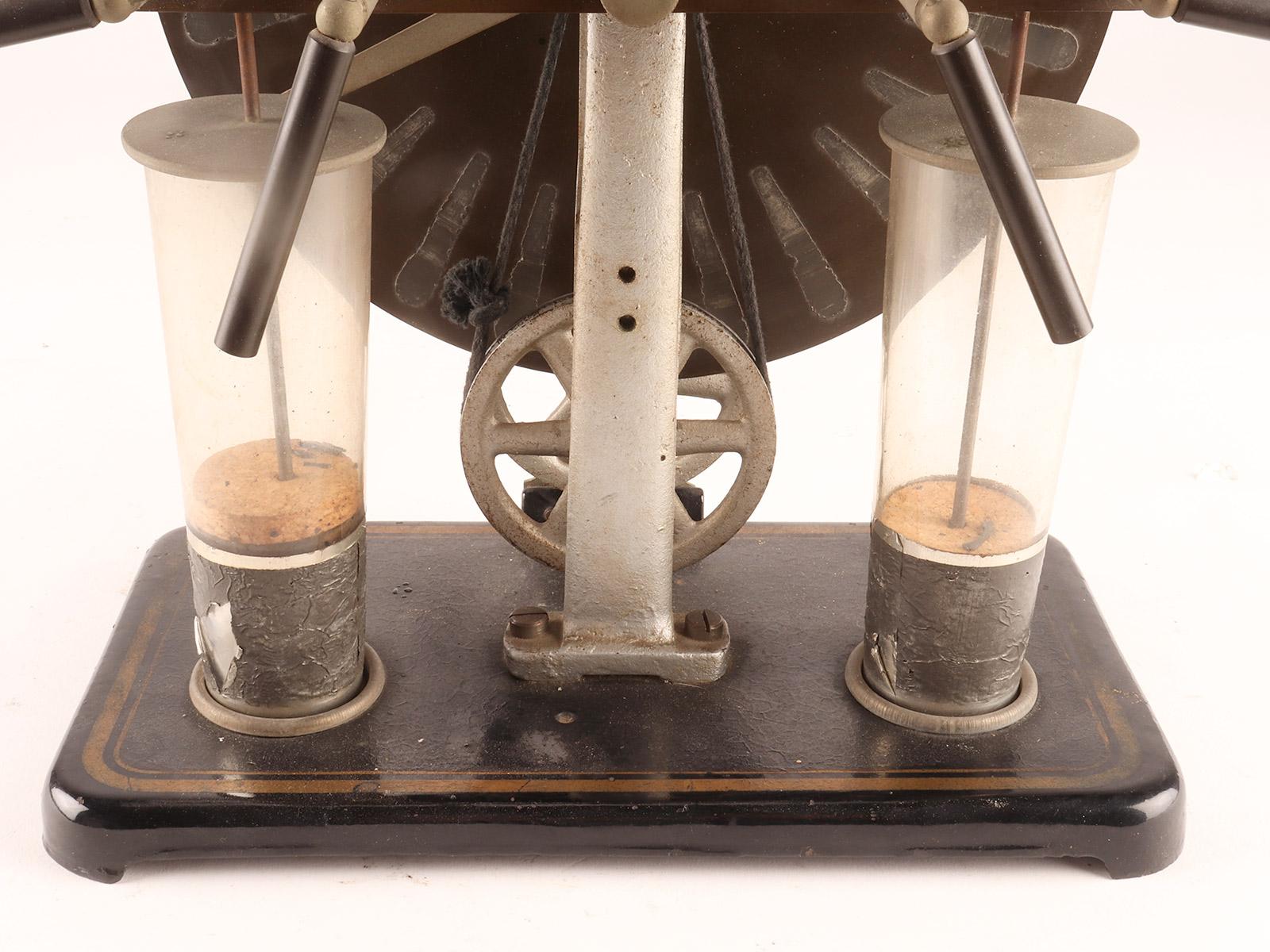 Electrostatic machine by Wimshurst, designed by Rinaldo Damiani, Italy 1900.  For Sale 9