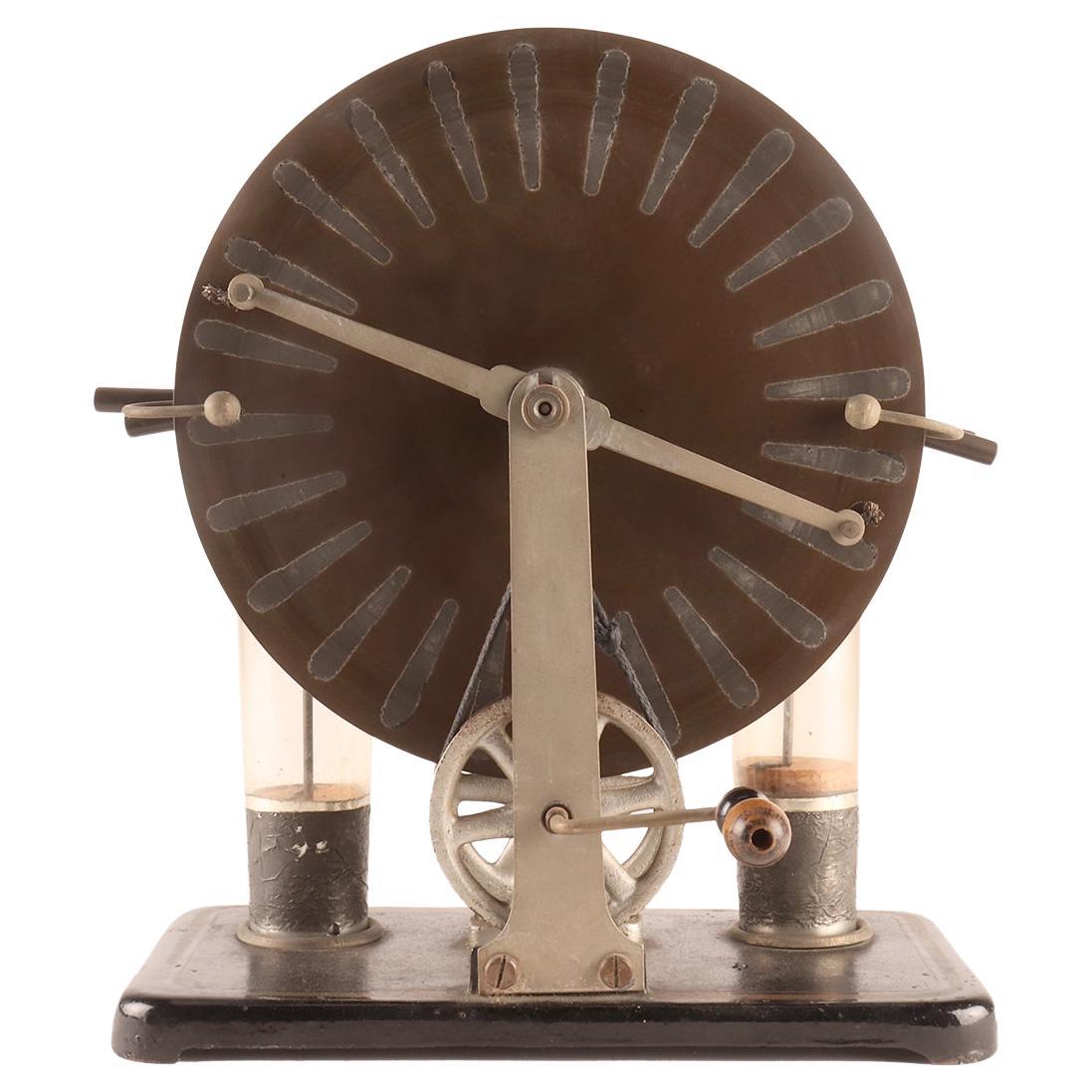 Electrostatic machine by Wimshurst, designed by Rinaldo Damiani, Italy 1900.  For Sale