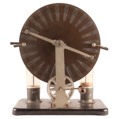 Antique Electrostatic machine by Wimshurst, designed by Rinaldo Damiani, Italy 1900. 