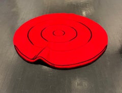 tappeto Meta rosso felpato contemporaneo popart illusione astratta