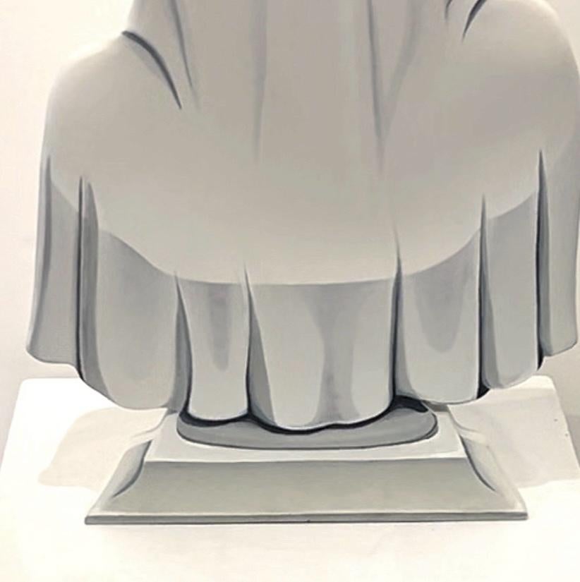 bianco e grigio pop art contemporanea illusione scultura pittura - Painting Pop Art di E.LEE