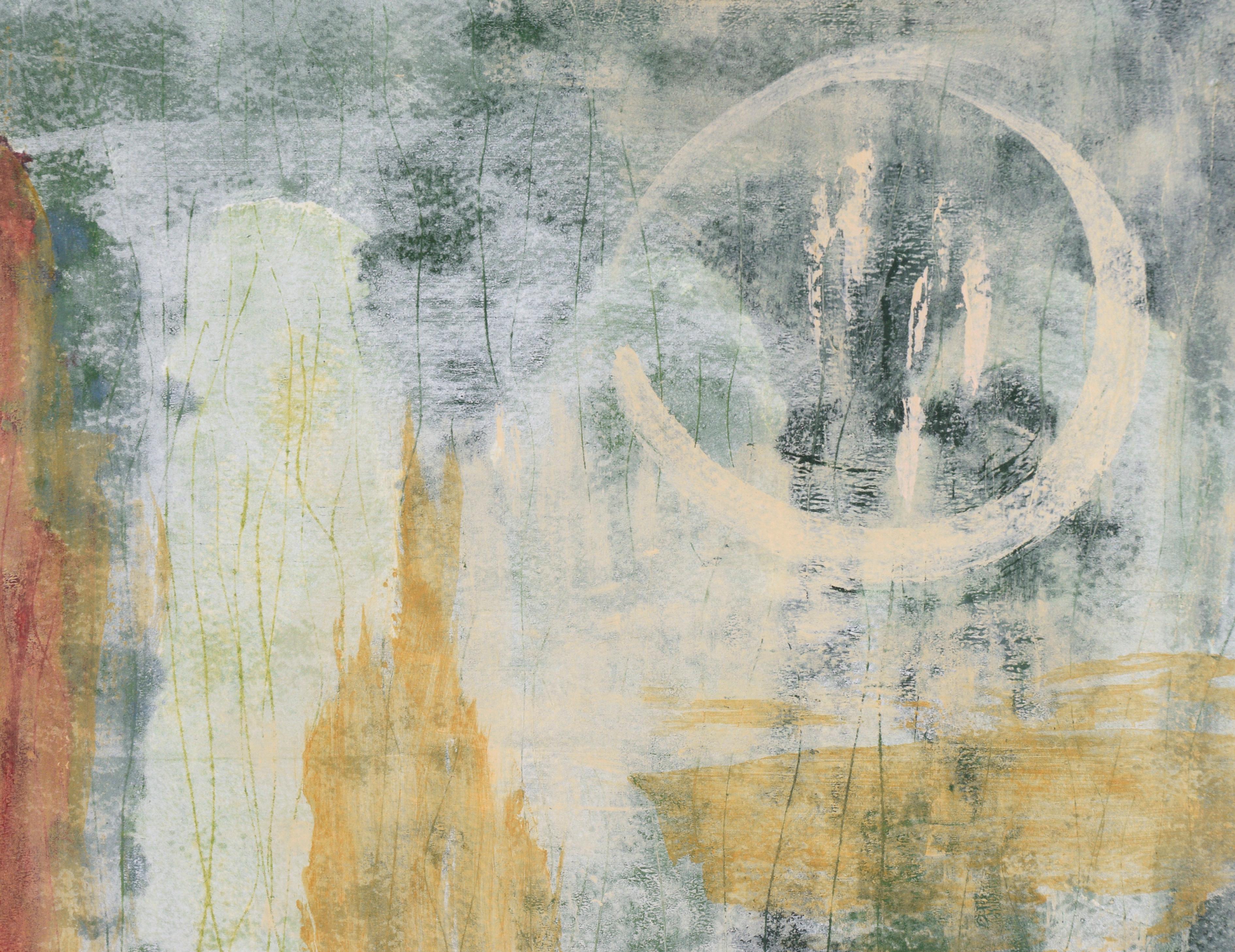 Monotypie „Moon Dream“ (Grau), Abstract Print, von Eleen Auvil