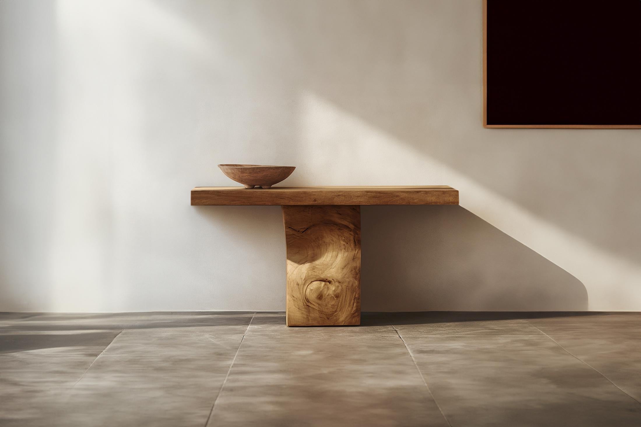 Mexican Elefante by NONO Console 11, Stout Oak Base, Refined Top For Sale