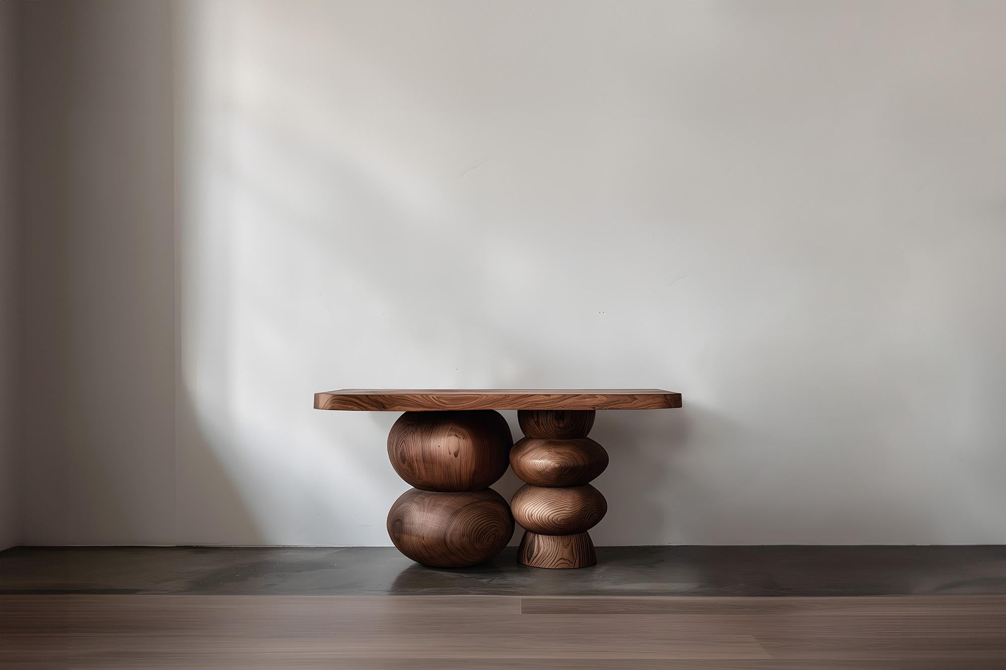 Hardwood Elefante Console Table 39 by NONO, Stacked Design, Joel Escalona's Touch For Sale