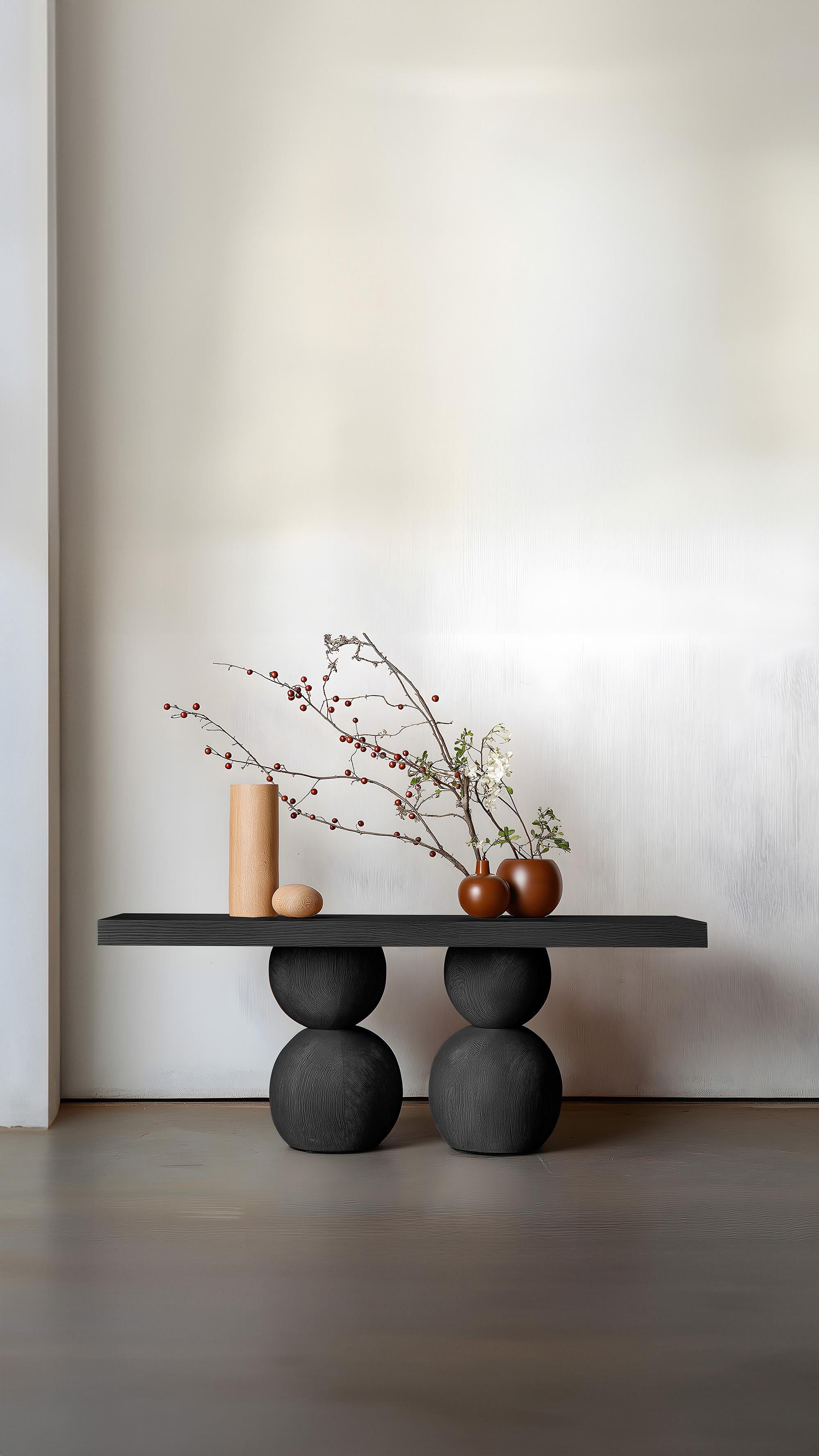 Contemporary Elefante Console Table 41, Joel Escalona, Solid Wood, Organic Curves For Sale