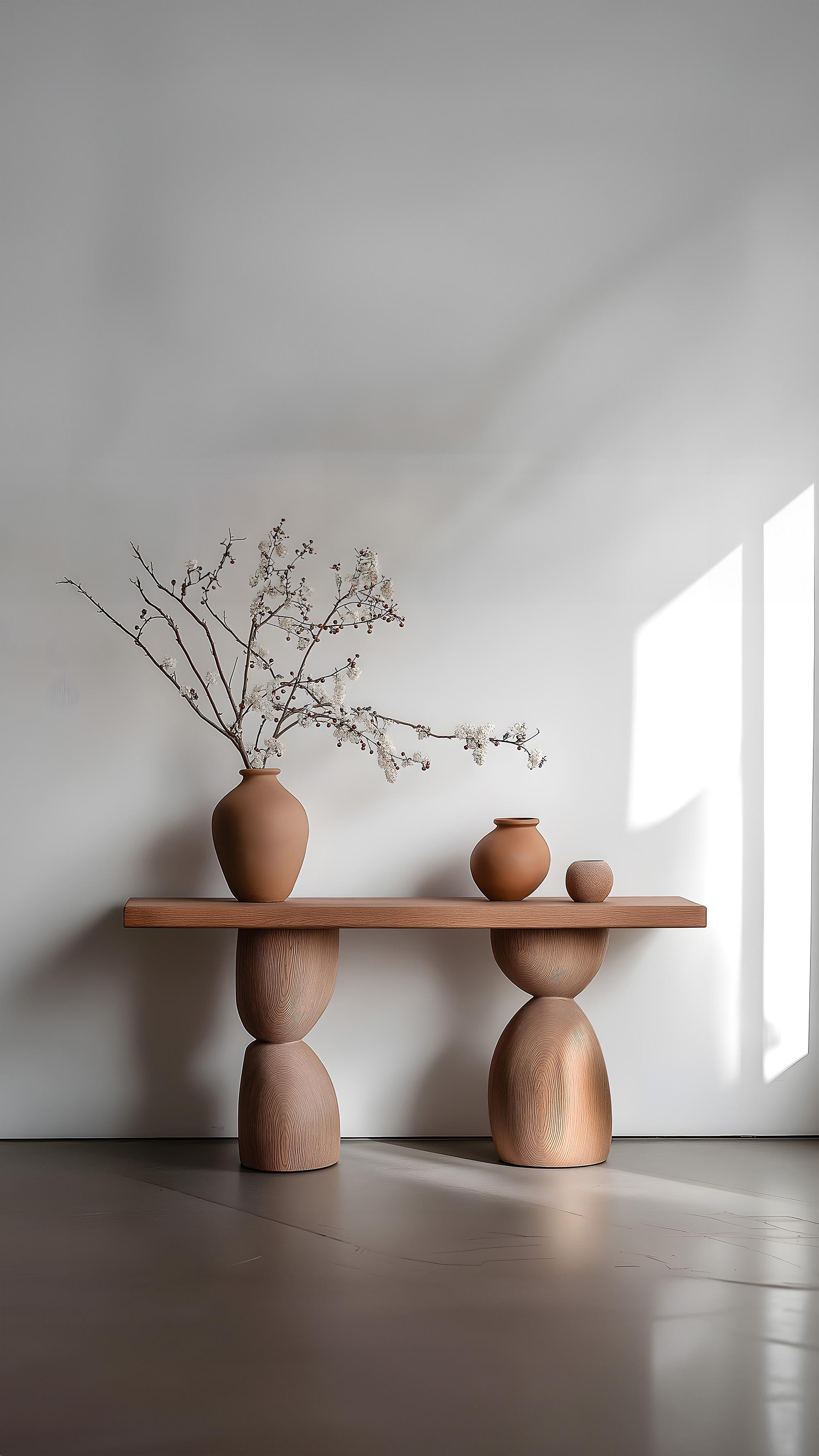 Mexicain Elefante Console Table 45, Joel Escalona, Bold Wood Silhouette en vente
