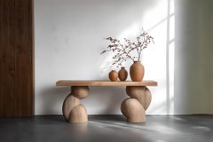 Elefante Console Table 51 by NONO, Solid Wood, Elegant Curves