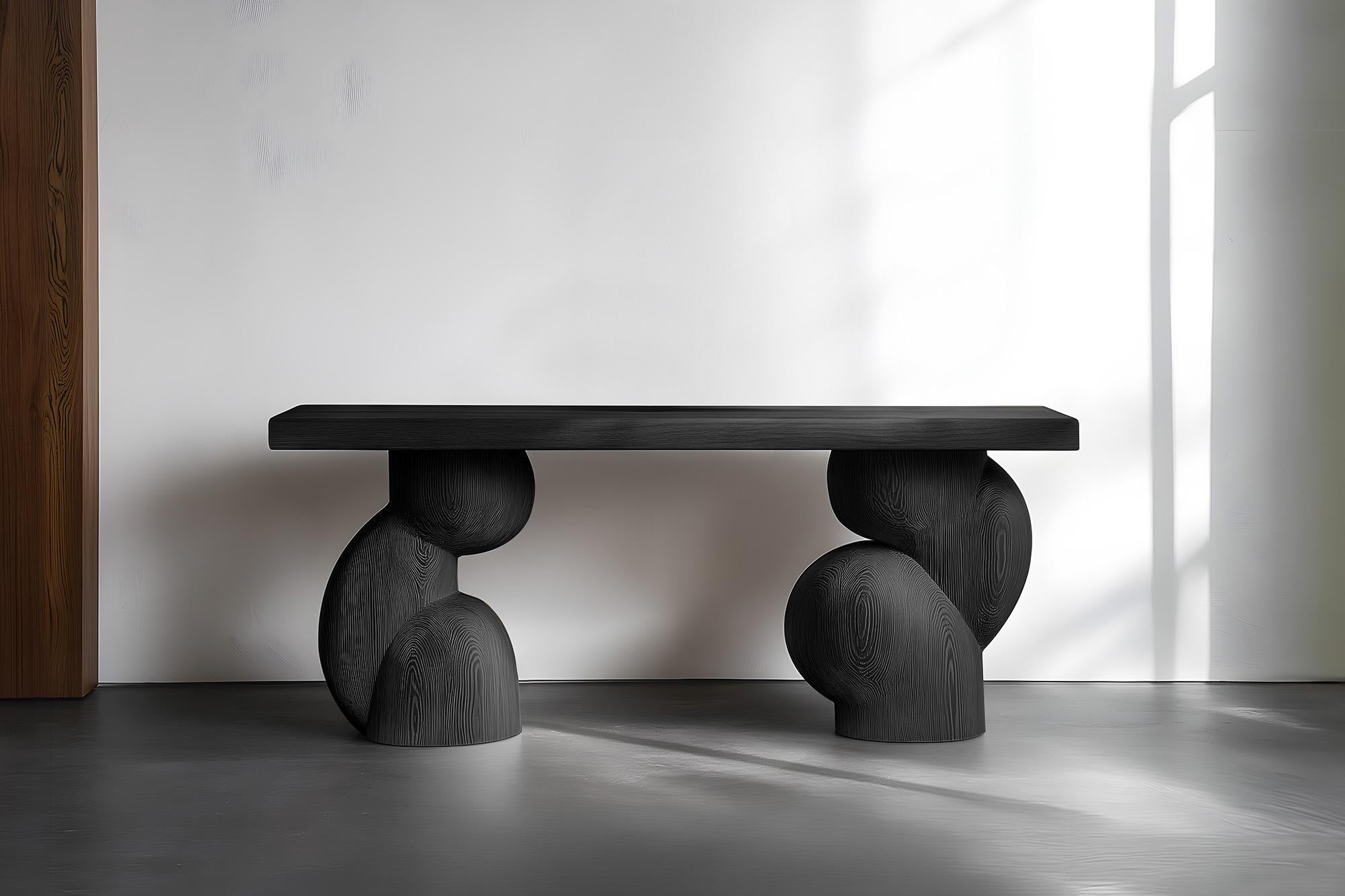Elefante Console Table 51 by NONO, Solid Wood, Elegant Curves In New Condition For Sale In Ciudad de México, CDMX