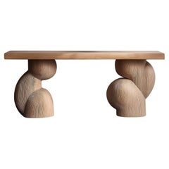 Elefante Console Table 51 by NONO, Solid Wood, Elegant Curves