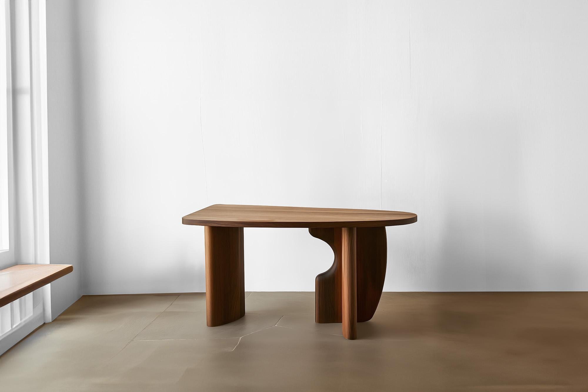 Mid-Century Modern Elefante Desk 19 Stylish, Adapts to Any Setting, Solid Wood For Sale