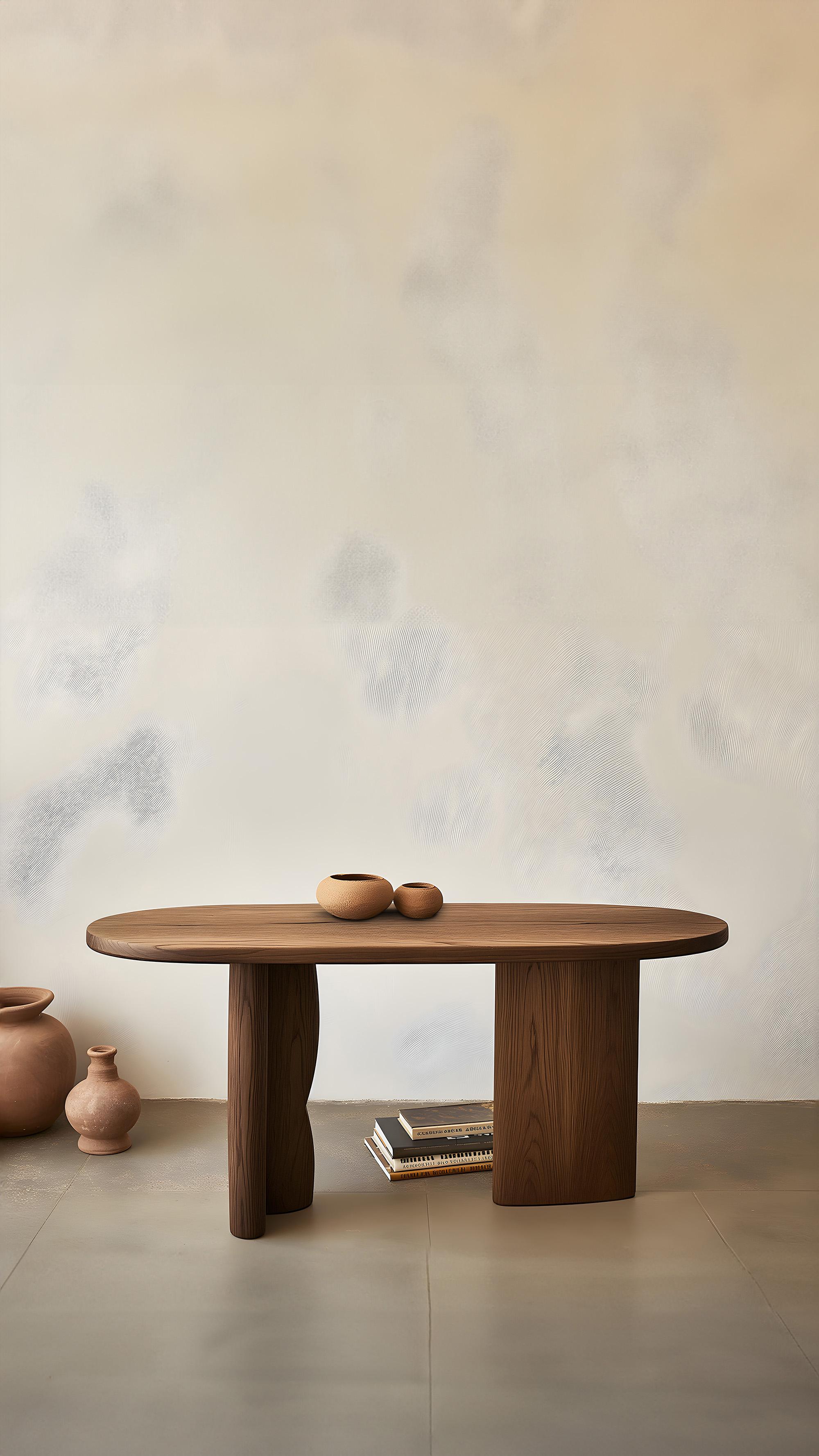 Mid-Century Modern Elefante Desk 24 Sleek, Converts for Various Uses, Solid Wood For Sale