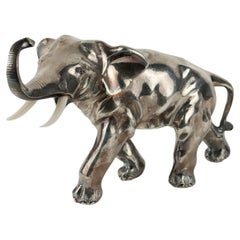 Elefante de plata Artesanía Mazzucato Italia Segunda mitad '900