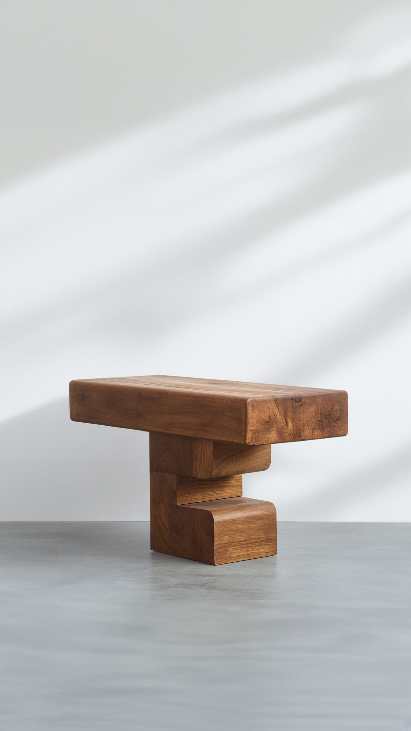 Contemporary Elefante Oak Console 06 by NONO, Bold Texture, Sleek Edge For Sale