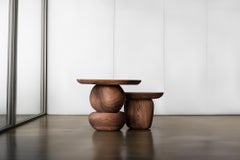 Elefante Side Table 11, Solid Wood, Heavy Aesthetic, SET OF TWO SMALL TABLES