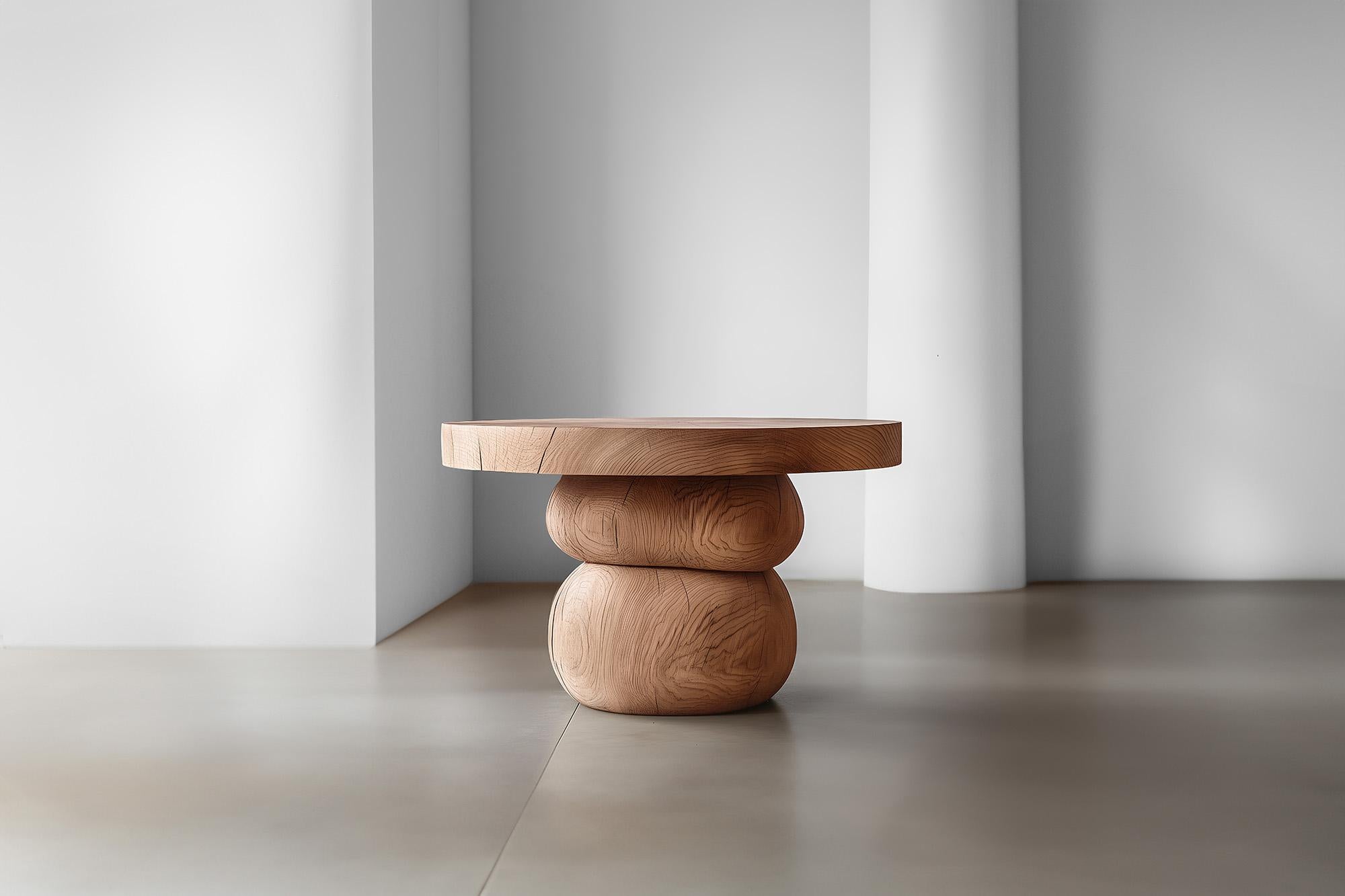 Elefante Side Table 5 by Joel Escalona, Solid Wood, Artistic Curves

—————————————————————
The base product is made of solid red oak wood, available in natural or black tinted finishes. Other wood options are also available, which may affect the