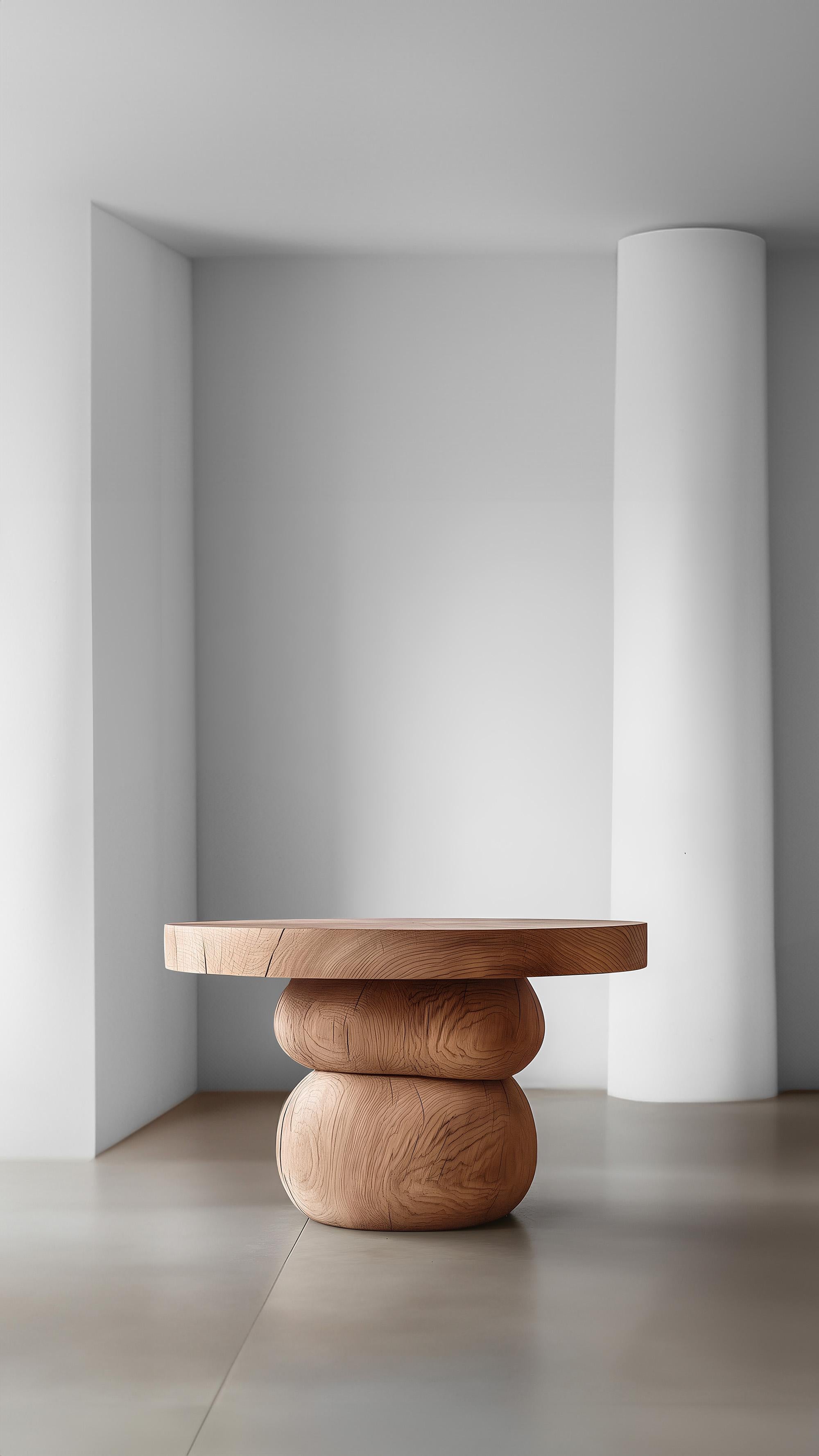 Elefante Side Table 5 by Joel Escalona, Solid Wood, Artistic Curves In New Condition For Sale In Ciudad de México, CDMX