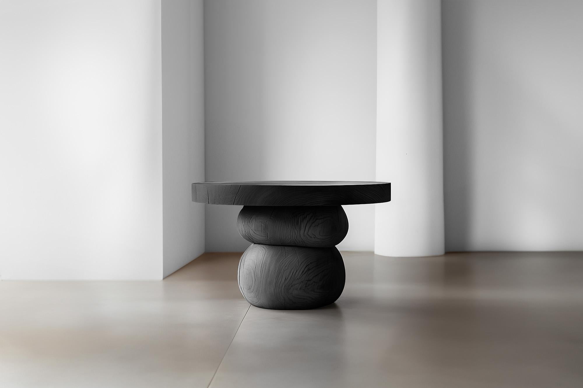 Contemporary Elefante Side Table 5 by Joel Escalona, Solid Wood, Artistic Curves For Sale