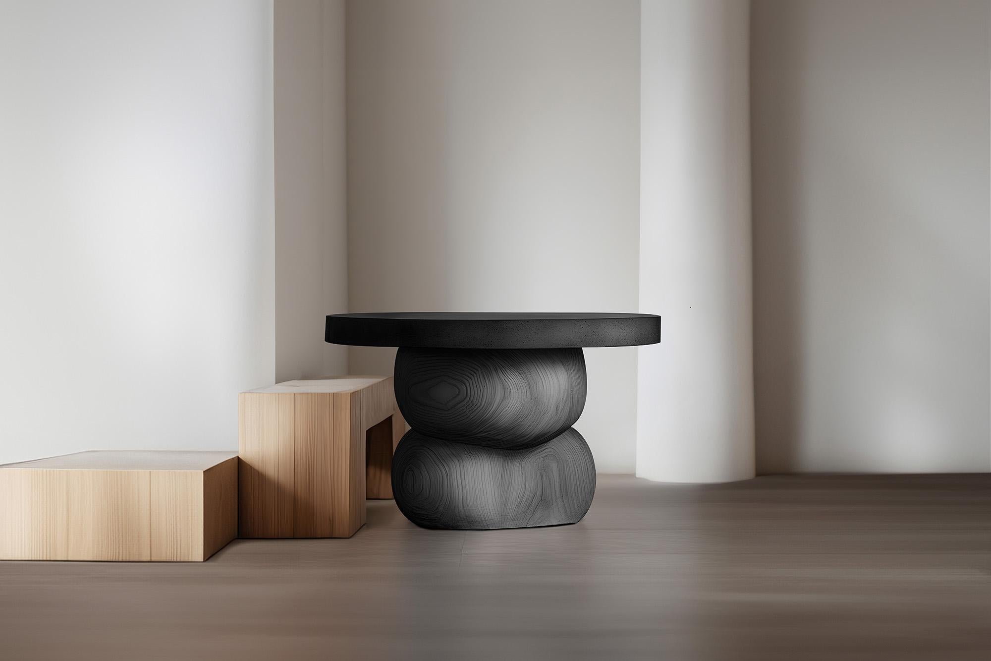 Elefante Side Table 5 by Joel Escalona, Solid Wood, Artistic Curves For Sale 1