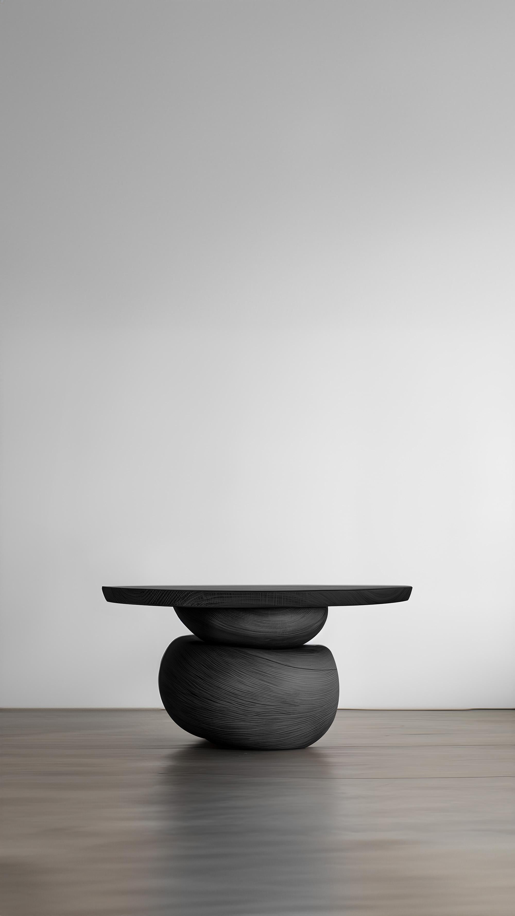 Elefante Side Table 9 by NONO, Solid Walnut Wood, Ornamental Design For Sale 2