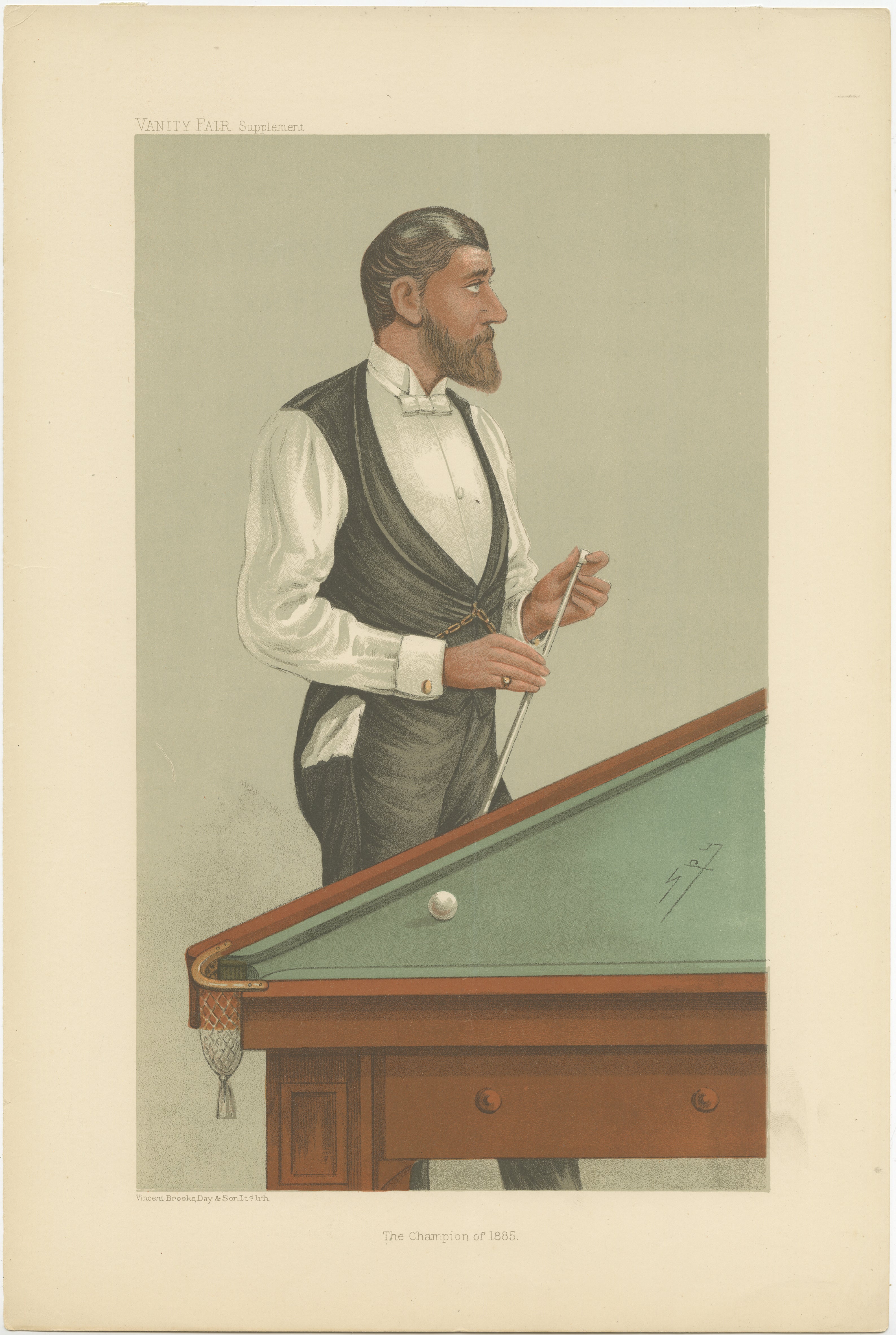 Diese Karikatur der Vanity Fair vom 4. April 1885 zeigt John Roberts Jr., der als 