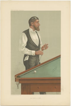 Elegance at Play: John Roberts Jr., Billiards Virtuoso, Vanity Fair 1885 by Spy