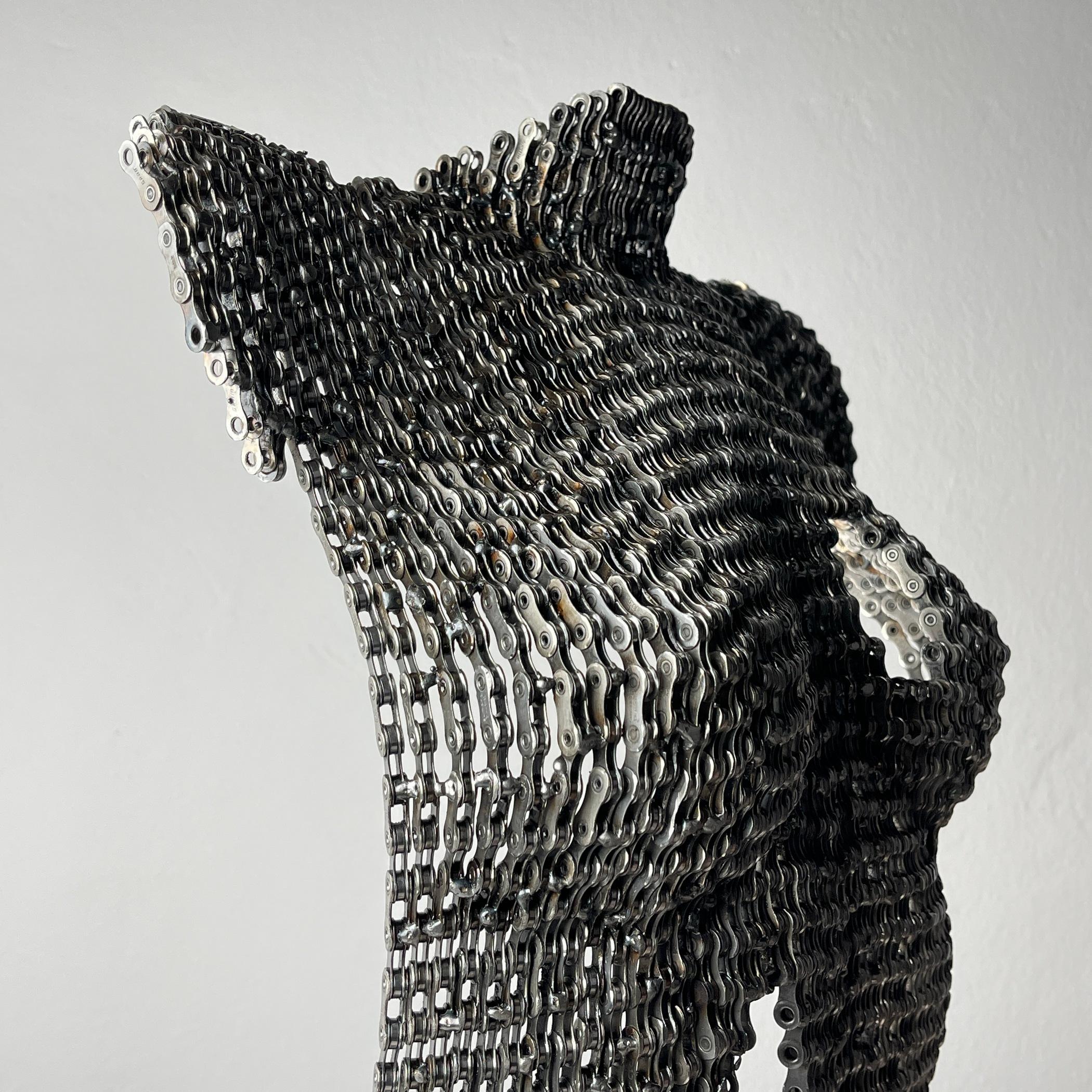 Industrial Elegance Forged in Metal: The One-of-a-Kind Sculpture by Jaka Globočnik  For Sale