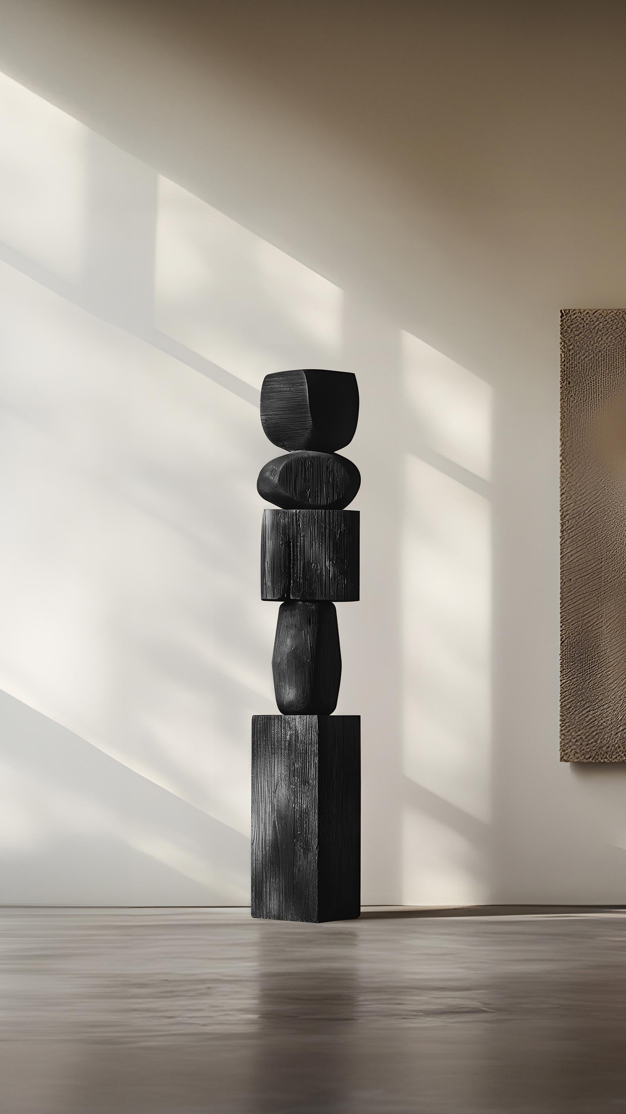 Hand-Crafted Elegance in Black Solid Wood by NONO, Still Stand No78 Redefined For Sale