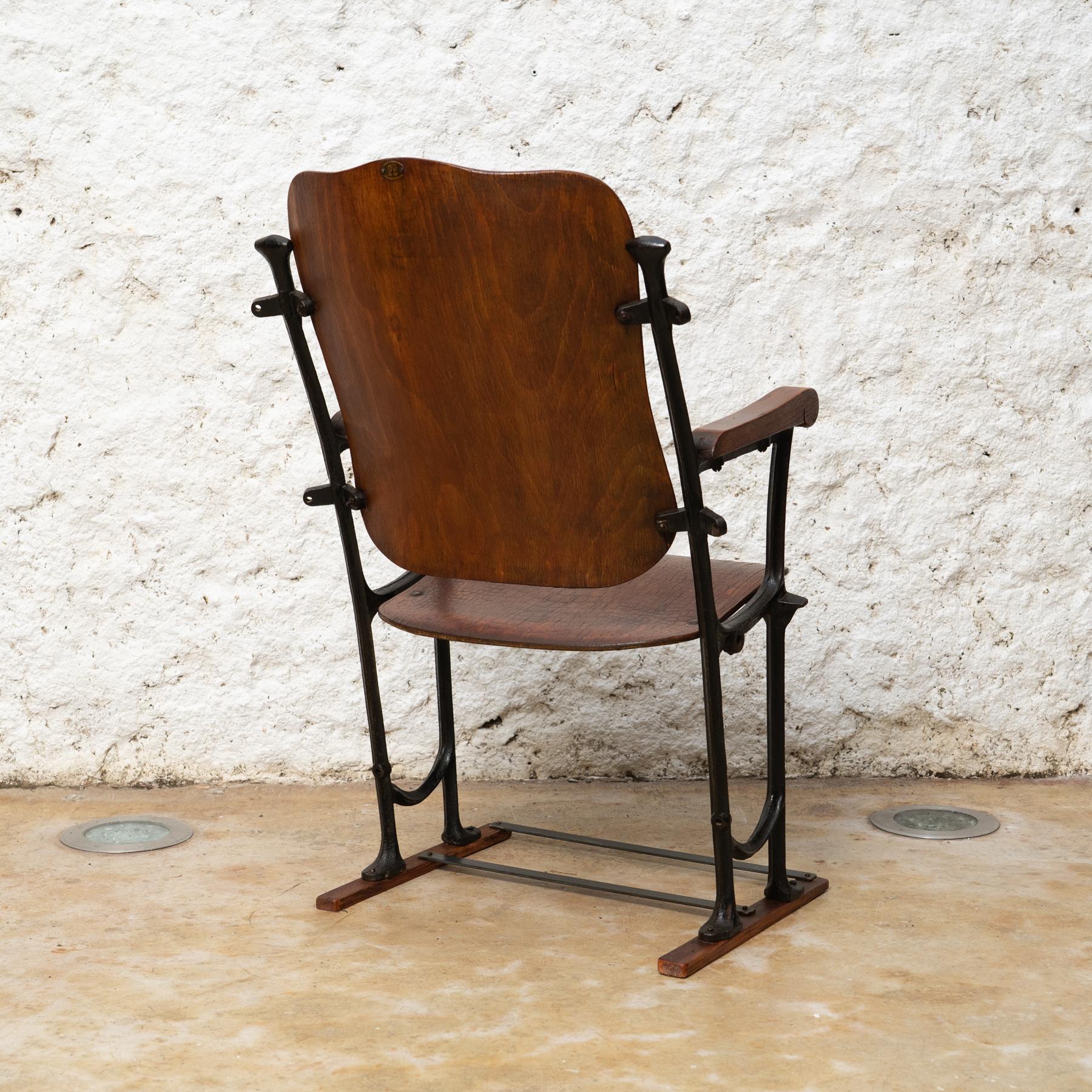 Spanish Elegance in Time: Catalan Modernism Theater Chair 'Kursaal', c. 1930 For Sale