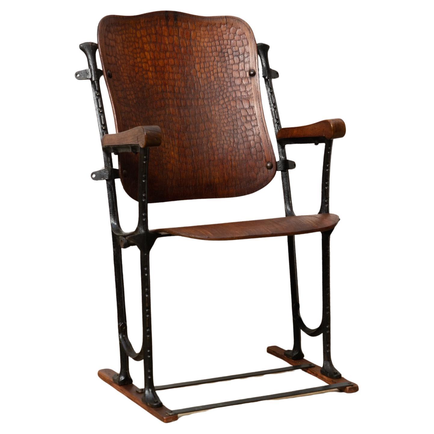Elegance in Time: Catalan Modernism Theater Chair 'Kursaal', c. 1930 For Sale