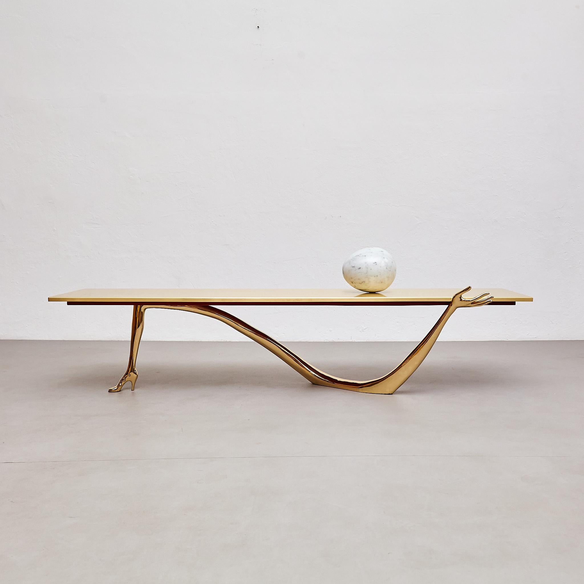 Mid-Century Modern Elegance Redefined: The Leda Low Table by Dalí and BD – Artistry in Every Detail For Sale