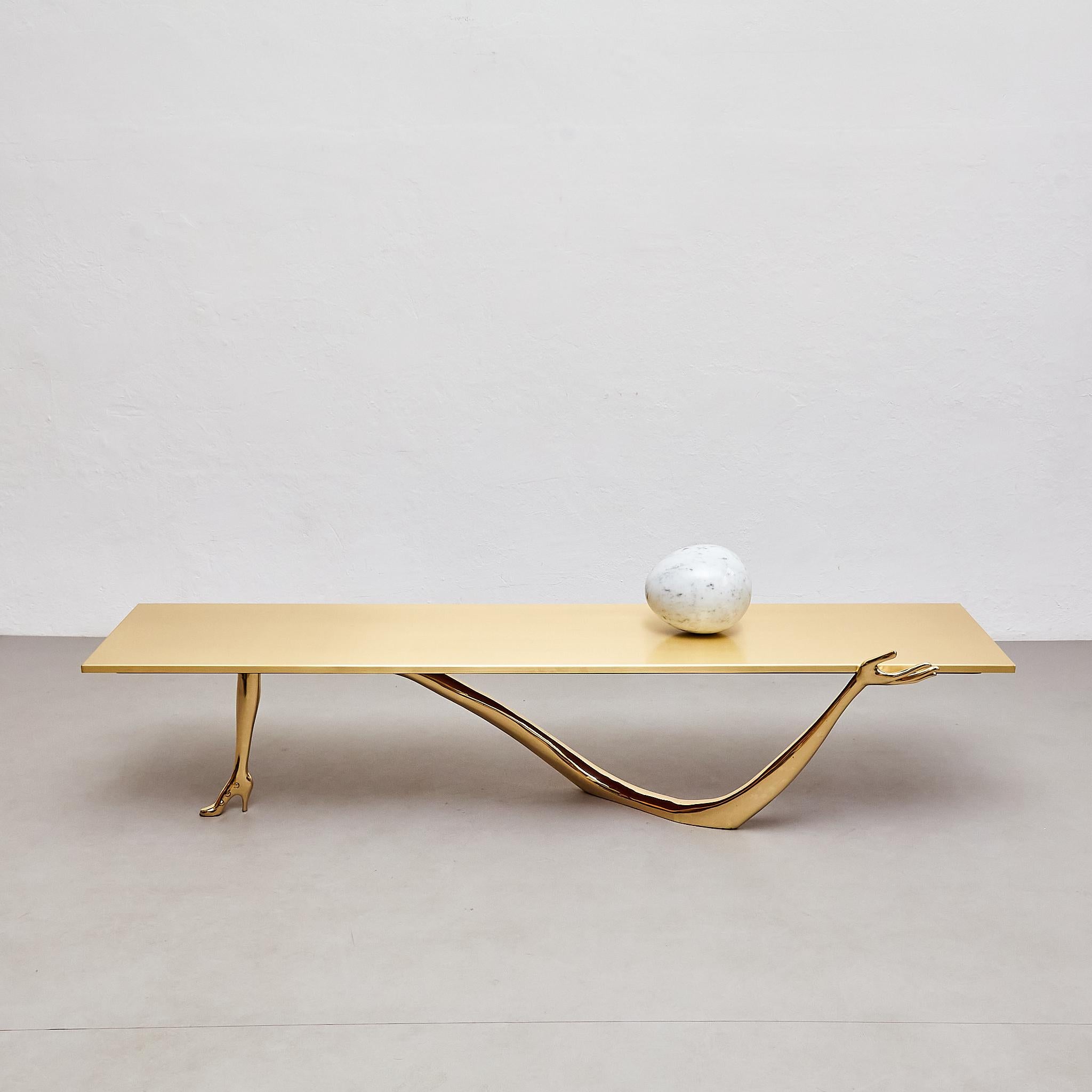 Mid-Century Modern Elegance Redefined: The Leda Low Table by Dalí and BD – Artistry in Every Detail For Sale