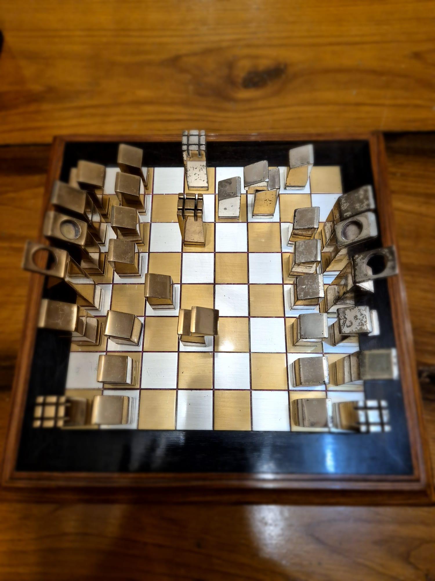 Modern Elegance The Iconic 80's Chessboard in the Style of Rena Dumas