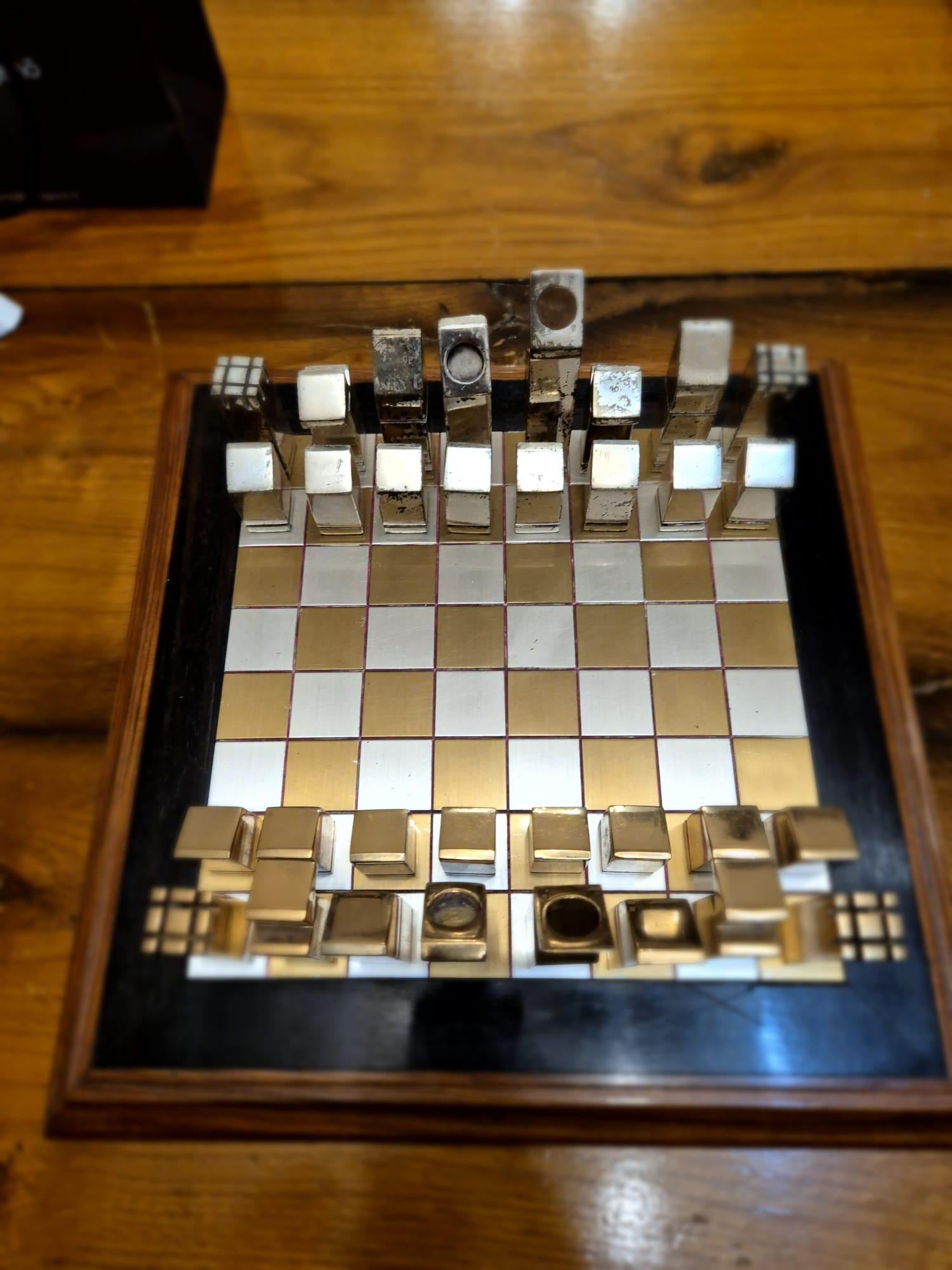 Late 20th Century Elegance The Iconic 80's Chessboard in the Style of Rena Dumas