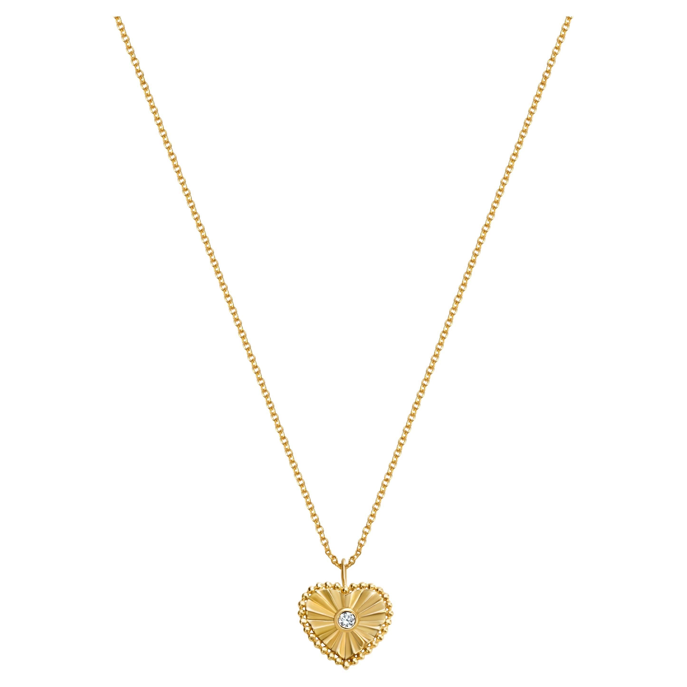 Eleg Eleg, collana di diamanti rotondi F-G, SI da 0,04 carati in oro giallo 14k