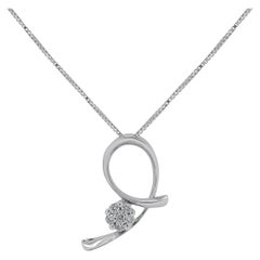 Elegant 0.04ct Diamonds Pendant in 18K and 14K White Gold
