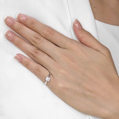 Elegant 0.16ct Natural Diamond Ring in 9K White Gold