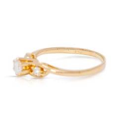 Elegant 0.18ct Natural Diamond Ring in 20K Yellow Gold