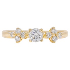 Elegant anneau de 0,25ct Natural Elegance en or jaune 18K