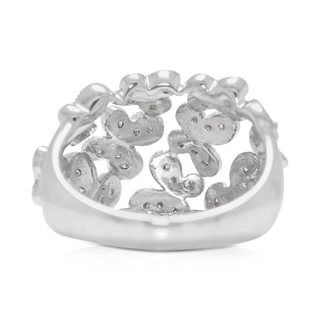 Elegant 0.27ct Natural Diamond Ring in 18K White Gold 3