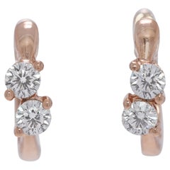 Elegance Orecchini con diamanti naturali da 0,28 carati in oro rosa 18 carati